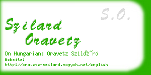 szilard oravetz business card